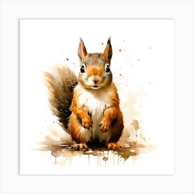 Squirrel Painting Art Print