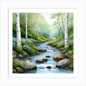 lazy summer in birchwood Art Print