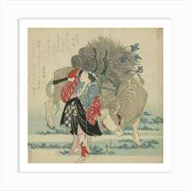 Woman With A Yak Art Print