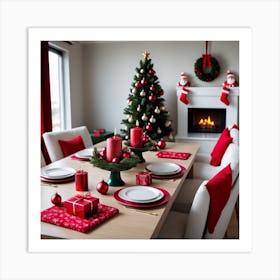 Christmas Table Setting 28 Art Print