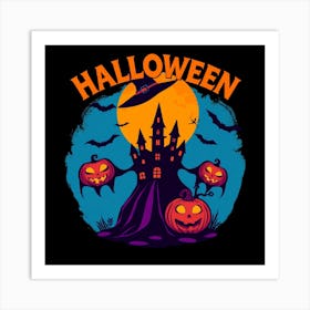 Halloween Castle 2 Art Print