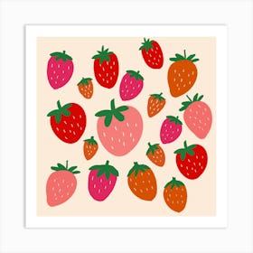 Strawberry Illustration Art Print