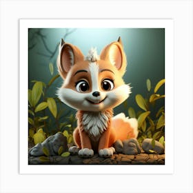 Cute Fox 119 Art Print