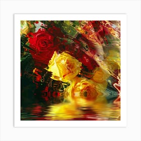 Abstract Roses 4 Art Print