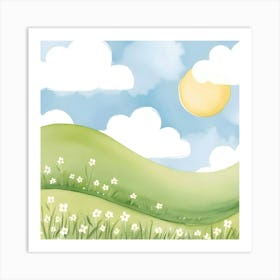 Sunny Day In The Countryside 1 Art Print