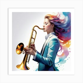 Saxophone Player Art Print