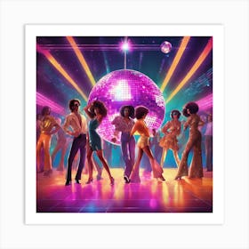 Disco Dancers 4 Art Print