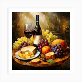 Wine & Cheese Serenade Art Print