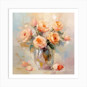 Roses In A Vase 1 Art Print