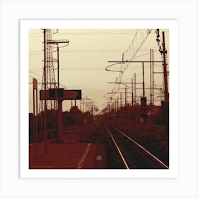 Waiting For A Train Art Print