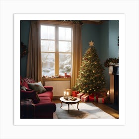 Christmas In The Living Room 5 Art Print