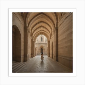 Mujer Saliendo De Un Convento Art Print