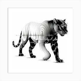 Black And White Panther Art Print