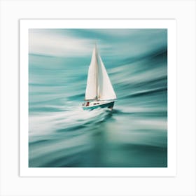 Abstract, a Sailing boat 1 Art Print