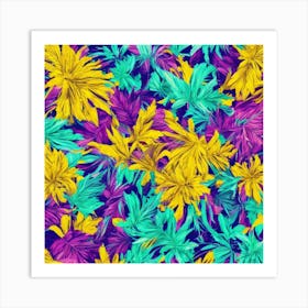 colourful flowers Art Print