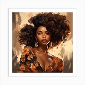 Afro Girl 55 Art Print