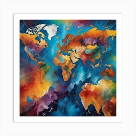 World Map 59 Art Print