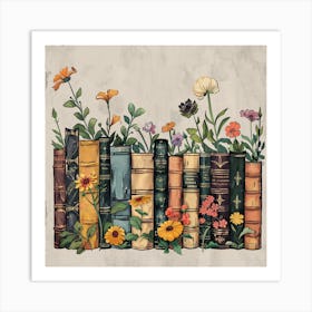 Illustration Book Flower Art Print