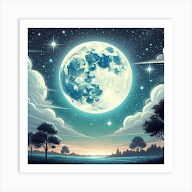 Full Moon In The Sky 15 Art Print