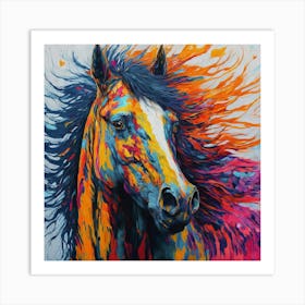 Colorful Horse 2 Art Print