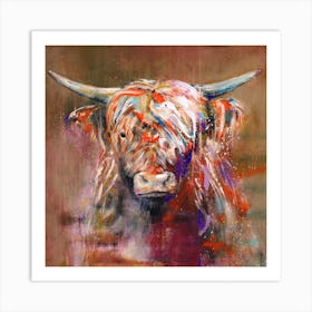 Higland Cow Friendly Art Print