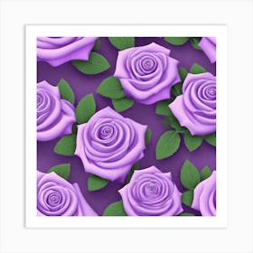 Purple Roses 19 Art Print