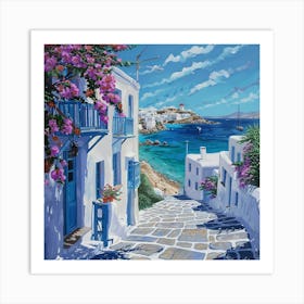 Mykonos Street 2 Art Print