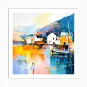 Boats At The Harbour Art Print