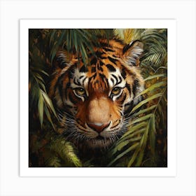 Tiger In The Jungle 1 Art Print