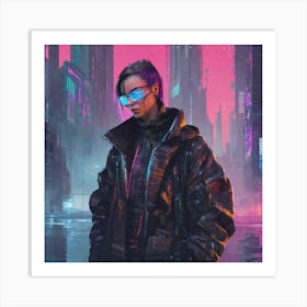 Cyberpunk Girl Art Print