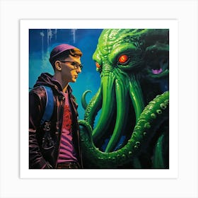 Gen Z vs Cthulhu Art Print