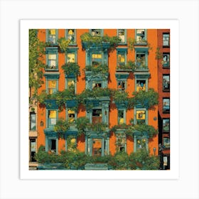 Nyc Apartment Building 1 Art Print