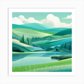 Landscape Painting 14 Art Print