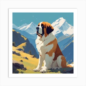 St Bernard 19 Art Print