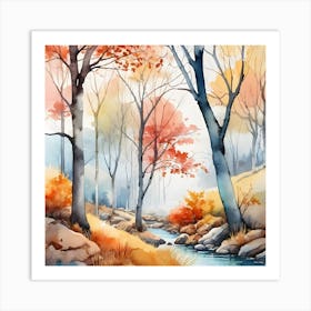 Autumn In The Woods 1 Art Print