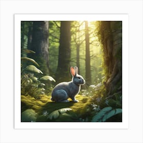 Rabbit In The Forest 122 Art Print