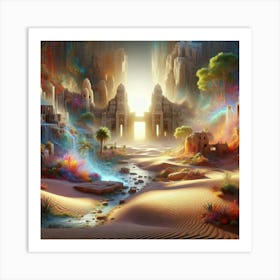 Egyptian Landscape 1 Art Print