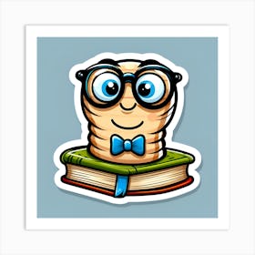 Bookworm Sticker 1 Art Print