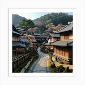 Japanese Village 3 Art Print