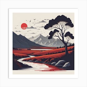 Landscape Painting Art Print