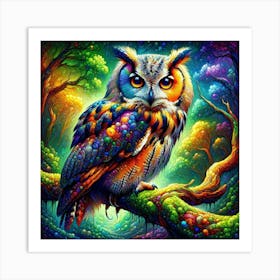 Owl Painting 1 Art Print