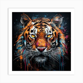 Grafitti Tiger Art Print