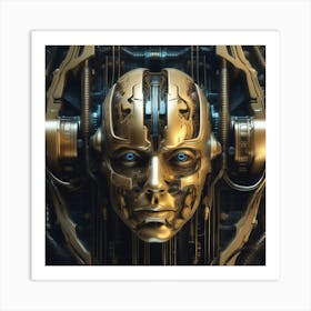 Robot Head 50 Art Print