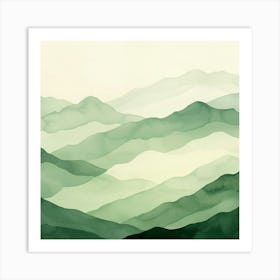 Editorial Art White Background Smoky Mountains Art Print