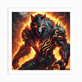 Ronan Ashheart Wolf Form Art Print