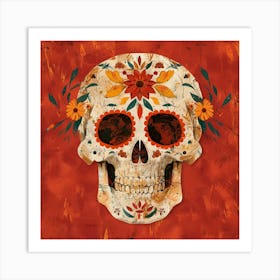 Day Of The Dead Skull 17 Art Print