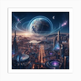 Futuristic City 13 Art Print