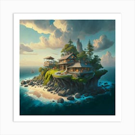 House On An Island Art Print