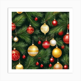 Christmas Tree Background 1 Art Print