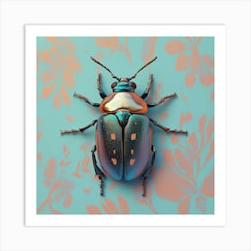 Blue beetle jewerly Art Print